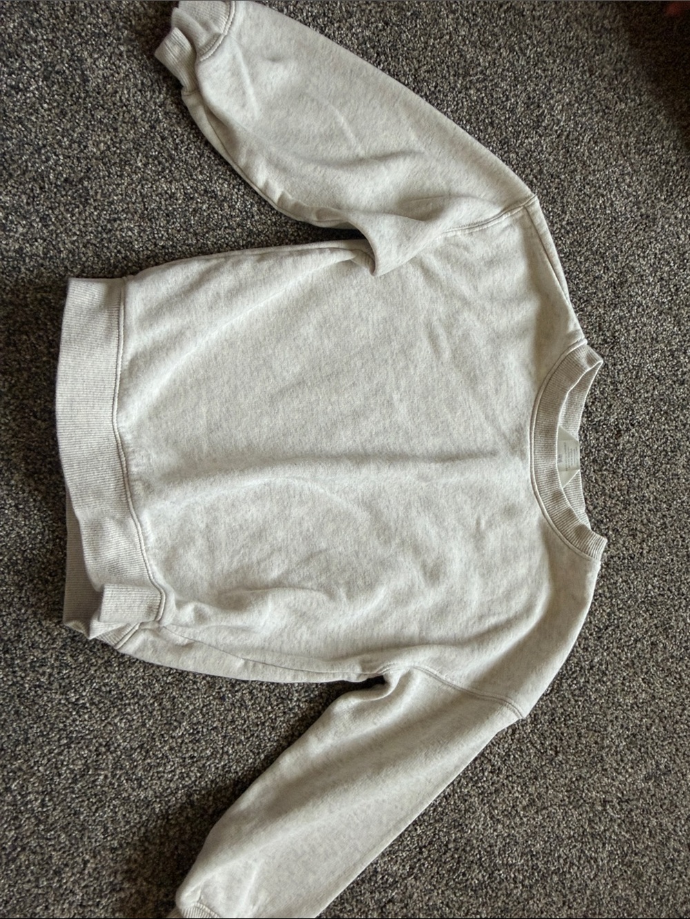 H&M Men's Crewneck Sweatshirt in Light Beige